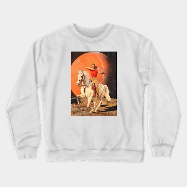 Mars Woman Crewneck Sweatshirt by linearcollages